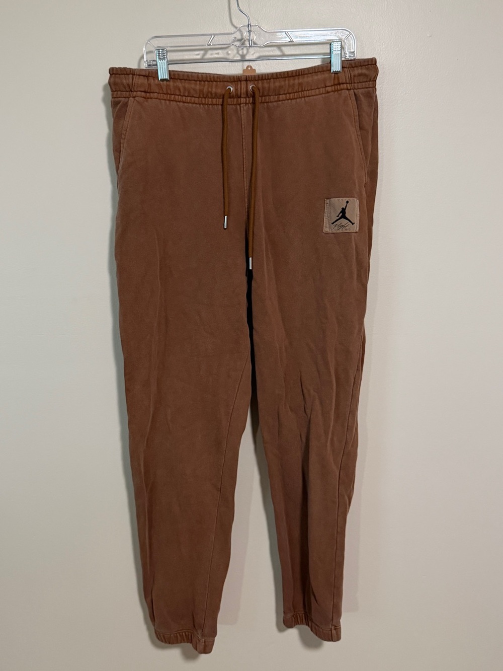 Nike Jordan Essentials SET Brown Men Statement Flight Fleece Hoodie/Sweats Sz L - Picture 9 of 10